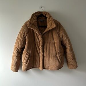 Hyfve Hyfve Hyfve brown textured puffer jacket